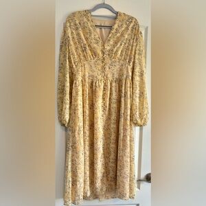 Floral Button Down Midi Dress